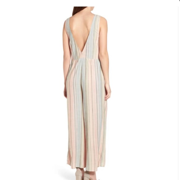 Show Me Your Mumu Multicolor Dunaway Wide Leg Rainbow Stripes Jumpsuit - Picture 2 of 4